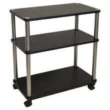 Load image into Gallery viewer, 3-Shelf Mobile Home Office Caddy Printer Stand Cart in Black