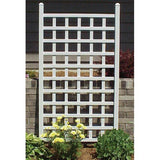 5 Ft White Vinyl Garden Trellis with Classic Lattice Design