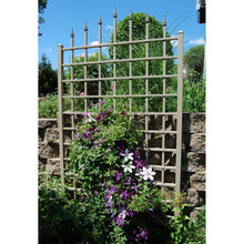 Load image into Gallery viewer, 8 Ft Vinyl Trellis in Mocha Brown with Wall Mounting Hardware
