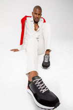 Load image into Gallery viewer, The Rakka Black &amp; Red Leather Men Sneaker Final Sale!