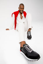 Load image into Gallery viewer, The Rakka Black &amp; Red Leather Men Sneaker Final Sale!