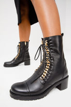 Load image into Gallery viewer, The Tuna Black Leather Mid Calf Women Boot