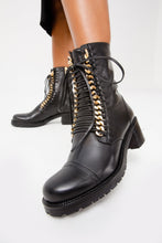 Load image into Gallery viewer, The Tuna Black Leather Mid Calf Women Boot