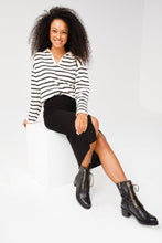 Load image into Gallery viewer, The Tuna Black Leather Mid Calf Women Boot