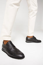Load image into Gallery viewer, The Molise Black Wingtip Semi Brogue Derby Men  Shoe  Final Sale!