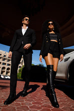 Load image into Gallery viewer, The Sao Paulo Black Leather Knee High Platform Heel Women Boot
