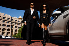 Load image into Gallery viewer, The Sao Paulo Black Leather Knee High Platform Heel Women Boot