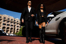 Load image into Gallery viewer, The Sao Paulo Black Leather Knee High Platform Heel Women Boot