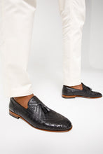 Load image into Gallery viewer, The Meram Black Leather Tassel Slip-On Loafer Men Shoe