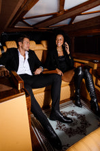 Load image into Gallery viewer, The Sao Paulo Black Leather Knee High Platform Heel Women Boot