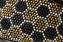 Load image into Gallery viewer, The Doha Gold &amp; Black Glitter Leather Block Pump Women Shoe