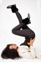 Load image into Gallery viewer, The Izmir Black Patent Leather Natural Fur Mid Calf Women  Boot