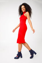 Load image into Gallery viewer, The Luksor Navy Blue Suede Leather Block Heel Women Boot