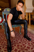 Load image into Gallery viewer, The Rand Black Leather Double Buckle Brogue Men Boot with a Zipper