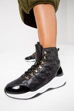 Load image into Gallery viewer, The Cambridge Black Quilted Leather Ankle Women Boot Final Sale!