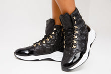 Load image into Gallery viewer, The Cambridge Black Quilted Leather Ankle Women Boot Final Sale!
