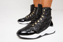 Load image into Gallery viewer, The Cambridge Black Quilted Leather Ankle Women Boot Final Sale!