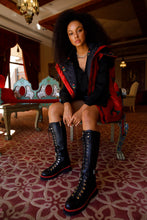 Load image into Gallery viewer, The Istinye Black Leather Knee High Lace-Up Women Boot Limited Edition