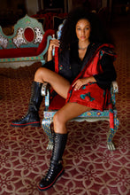 Load image into Gallery viewer, The Istinye Black Leather Knee High Lace-Up Women Boot Limited Edition