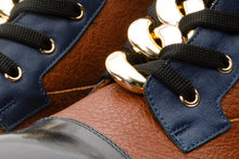 Load image into Gallery viewer, The Belgrad Brown  Leather Lace-Up Ankle Women Boot With a Side Zipper Final Sale!