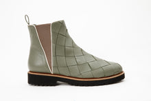 Load image into Gallery viewer, The Luisina Green Handwoven Leather Ankle Boot Final Sale!