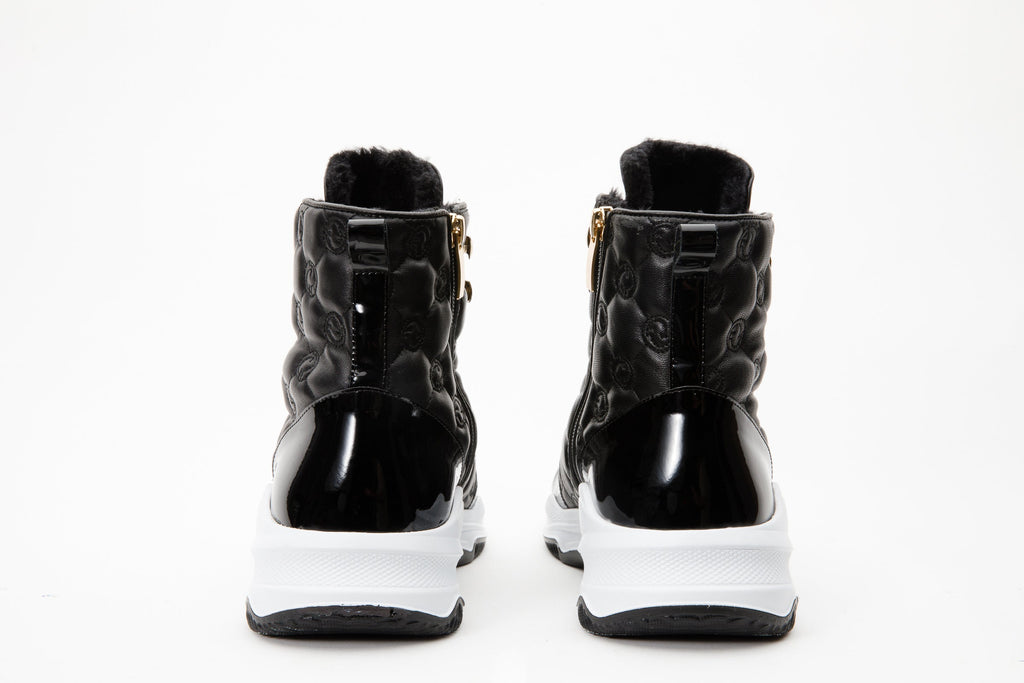 The Cambridge Black Quilted Leather Ankle Women Boot Final Sale!