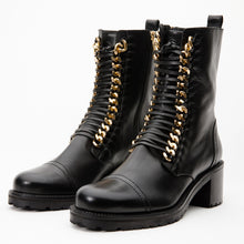 Load image into Gallery viewer, The Tuna Black Leather Mid Calf Women Boot