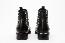 Load image into Gallery viewer, The Vuvulane Black Spike Leather Ankle Women Boot