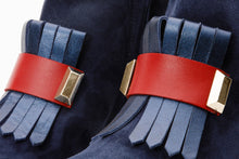 Load image into Gallery viewer, The Luksor Navy Blue Suede Leather Block Heel Women Boot
