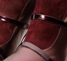 Load image into Gallery viewer, The Manila Burgundy Leather Ankle Women Boot