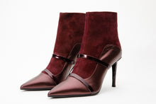 Load image into Gallery viewer, The Manila Burgundy Leather Ankle Women Boot