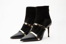 Load image into Gallery viewer, The Manila Black Leather Ankle Women Boot