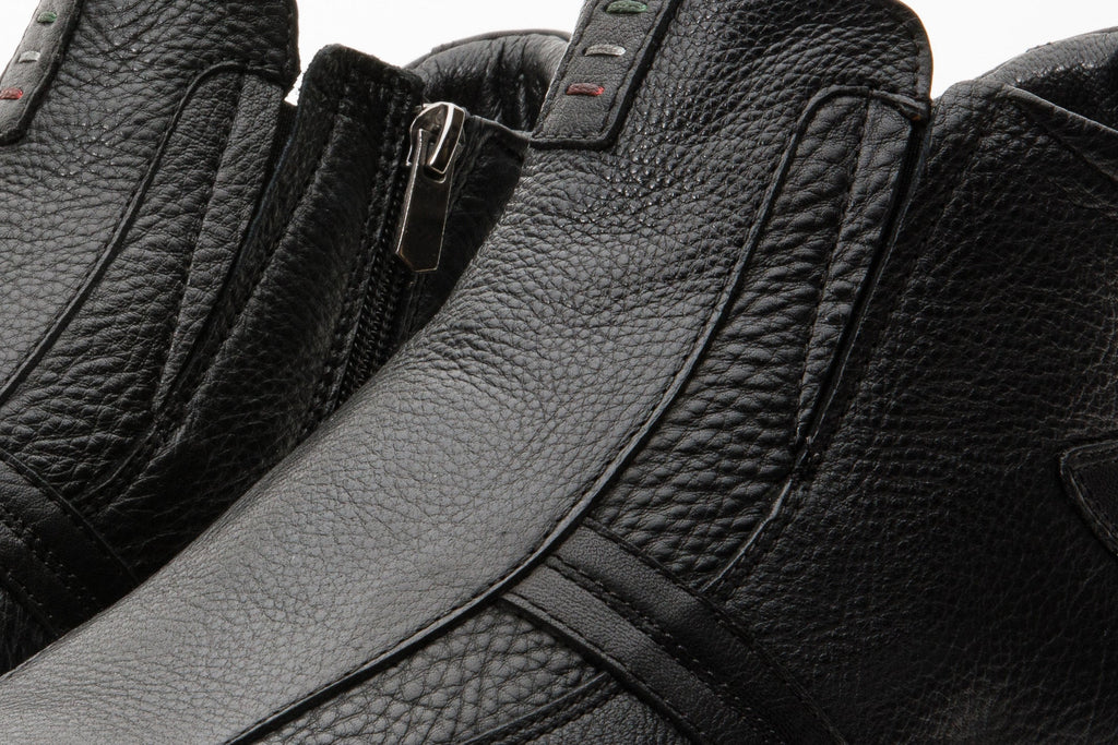The Montreal Black Leather Casual Zip-Up Ankle Men Boot
