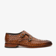 Load image into Gallery viewer, The Turan Brown Woven Double Monk Strap Dress Men Shoe