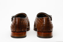 Load image into Gallery viewer, The Turan Brown Woven Double Monk Strap Dress Men Shoe