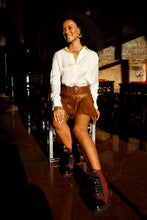 Load image into Gallery viewer, The Belgrad Brown  Leather Lace-Up Ankle Women Boot With a Side Zipper Final Sale!