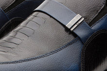 Load image into Gallery viewer, The Kazablanka Navy Leather Bit Loafer Men  Shoe
