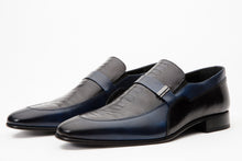 Load image into Gallery viewer, The Kazablanka Navy Leather Bit Loafer Men  Shoe
