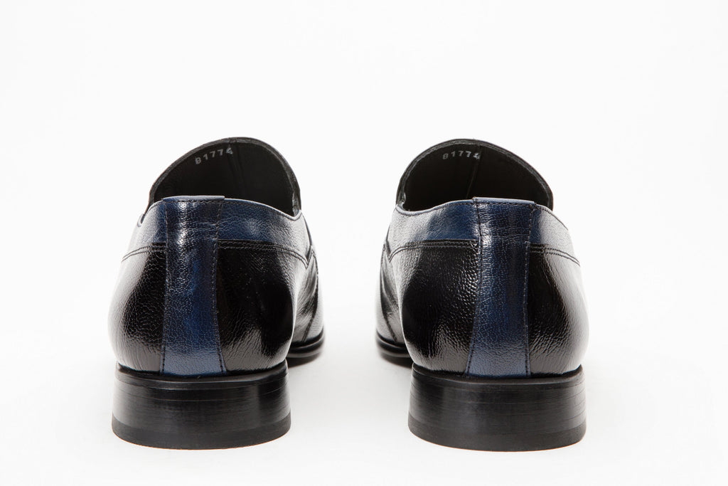 The Kazablanka Navy Leather Bit Loafer Men  Shoe