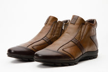 Load image into Gallery viewer, The Montreal Brown Leather Casual Zip-Up Ankle Men Boot