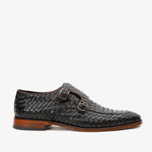 Load image into Gallery viewer, The Turan Black Woven Double Monk Strap Dress Men Shoe