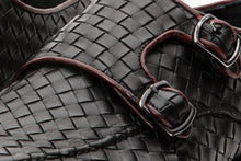 Load image into Gallery viewer, The Turan Black Woven Double Monk Strap Dress Men Shoe