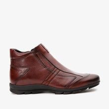 Load image into Gallery viewer, The Montreal Burgundy Leather Casual Zip-Up Ankle Men Boot