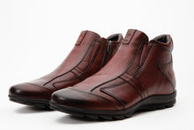 Load image into Gallery viewer, The Montreal Burgundy Leather Casual Zip-Up Ankle Men Boot