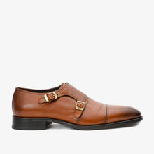 Load image into Gallery viewer, The Essen Brown Cap Toe Double Monk Strap Men Shoe