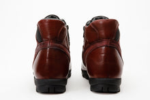 Load image into Gallery viewer, The Houston Leather Burgundy Lace-Up Casual Men Boot with a Zipper