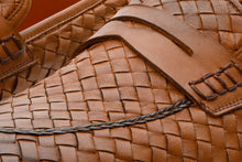 Load image into Gallery viewer, The Grand Woven Leather Tan Men Shoe Penny Loafer