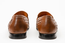Load image into Gallery viewer, The Grand Woven Leather Tan Men Shoe Penny Loafer
