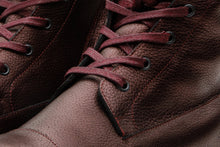 Load image into Gallery viewer, The Kajapati Burgundy Leather Natural Fur Mid Calf Women Boot
