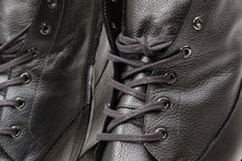 Load image into Gallery viewer, The Melo Gray Leather Natural Fur Mid Calf Platform Heel Women Boot